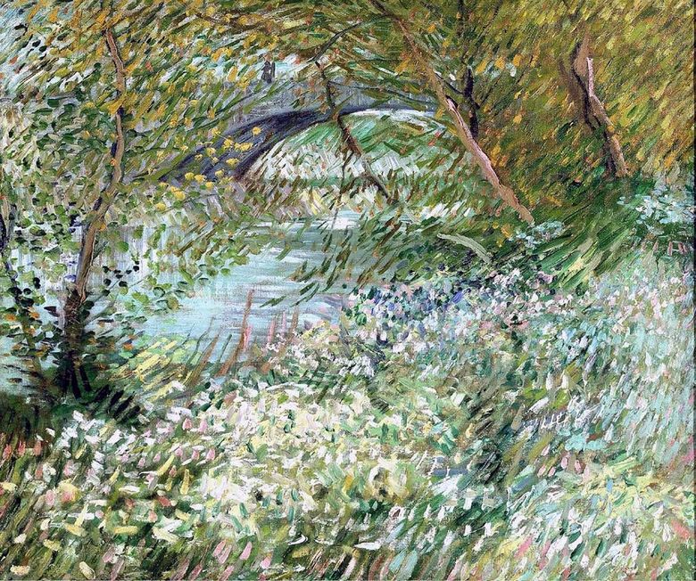 Côte de Seine au Pont de Clichy au printemps   Vincent van Gogh