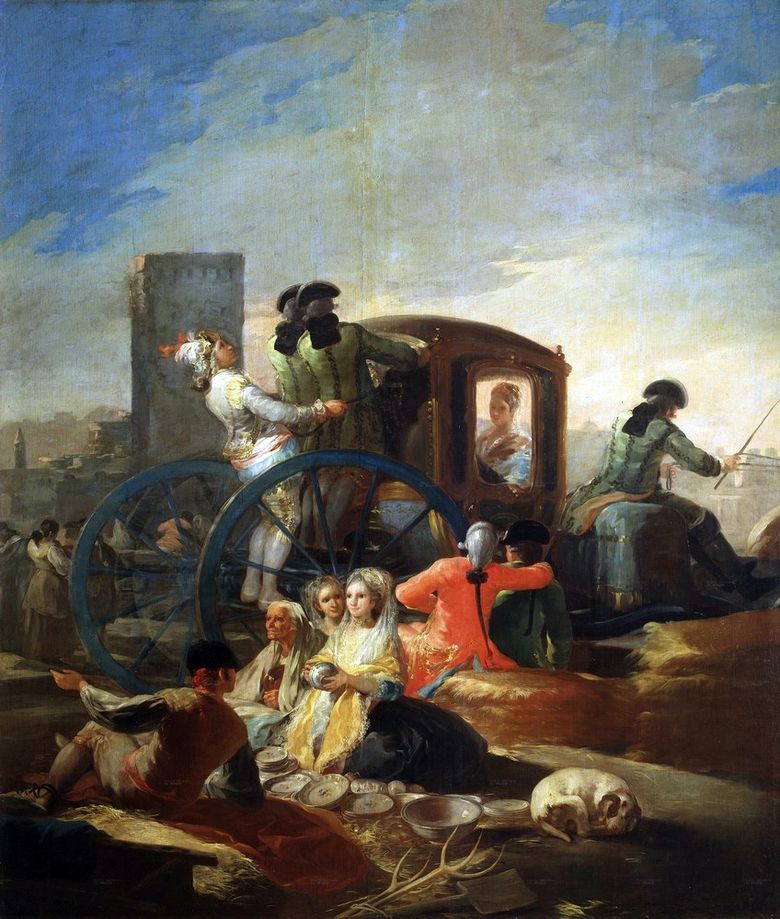 Vendeur dart de la table   Francisco de Goya