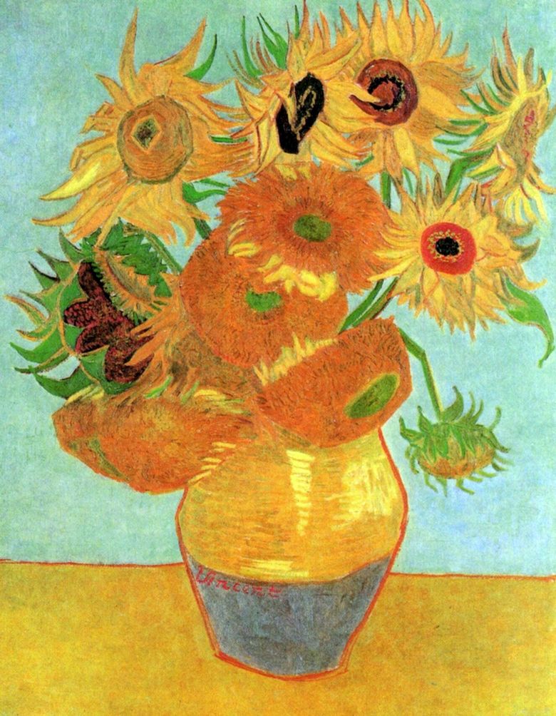 Vase aux douze tournesols   Vincent Van Gogh