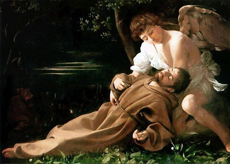 Le bonheur de saint François   Michelangelo Merisi da Caravaggio