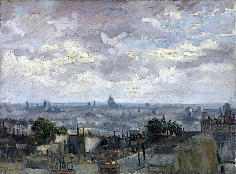 Vue sur les toits de Paris   Vincent van Gogh