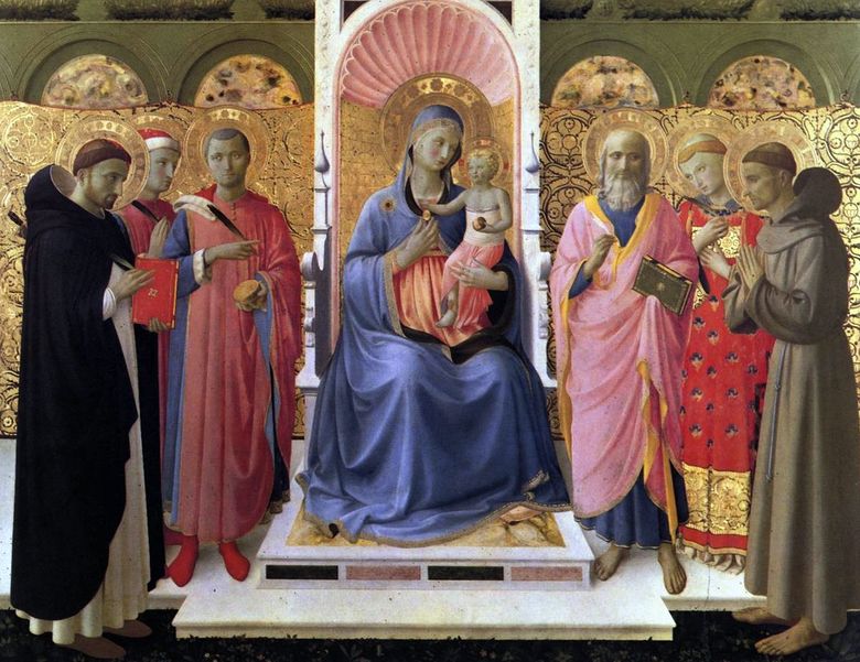Vierge à lenfant avec des saints   Angelico Fra