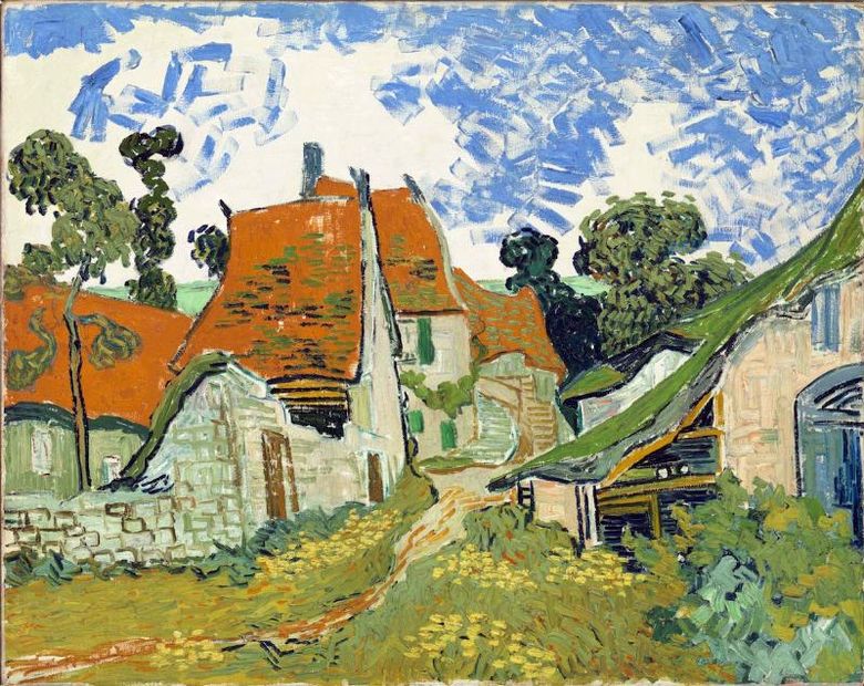 Village Street à Auvers   Vincent Van Gogh