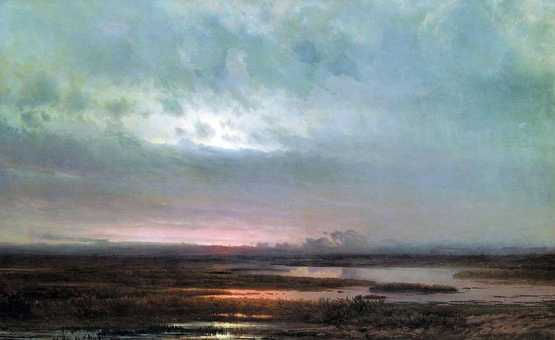 Coucher de soleil sur le marais   Alexey Savrasov