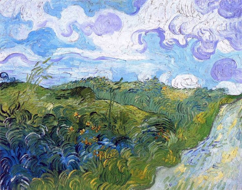 Champs de blé vert   Vincent Van Gogh