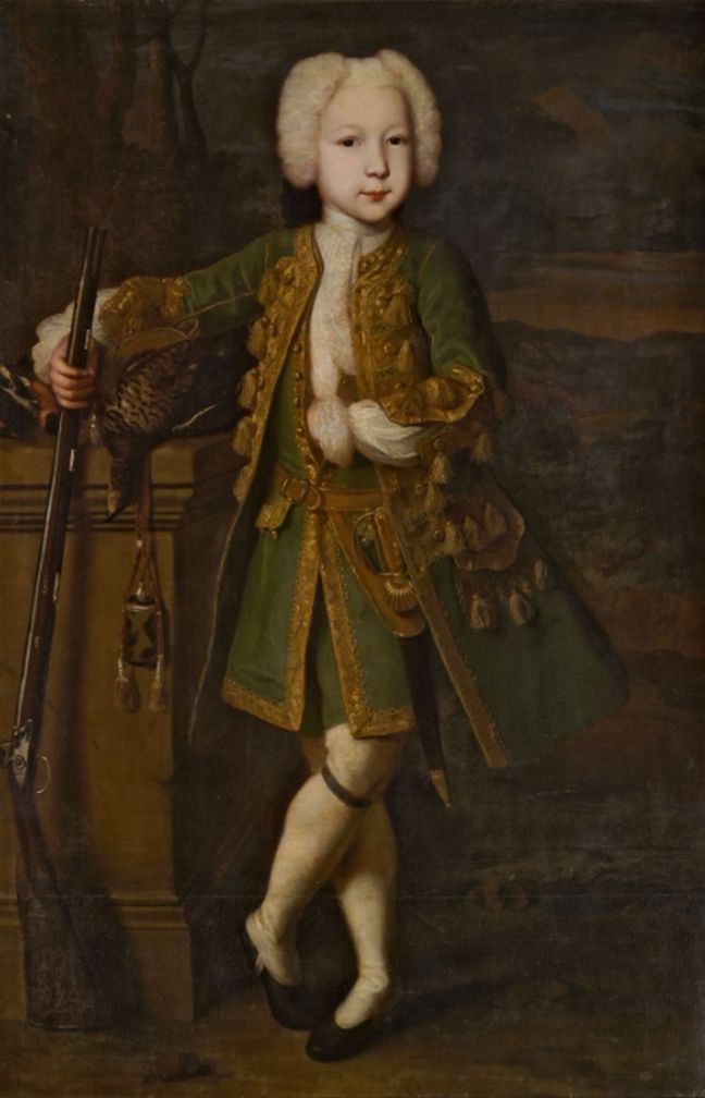 Portrait dun garçon en costume de chasse   Louis Caravacus