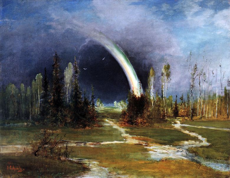 Paysage avec un arc en ciel   Savrasov