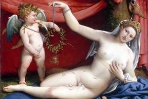 Vénus et Cupidon   Lorenzo Lotto