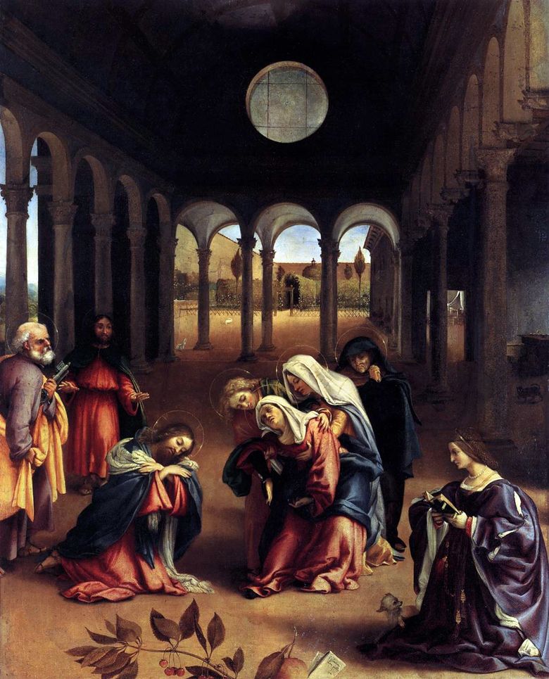 La communion du Christ avec la mère   Lorenzo Lotto