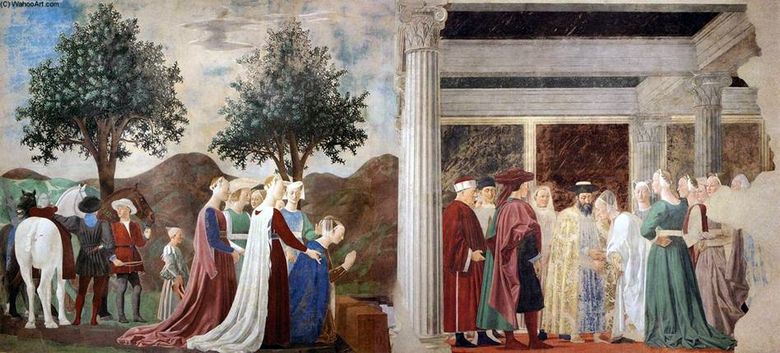 Arrivée de la reine de Saba au roi Salomon   Piero della Francesca