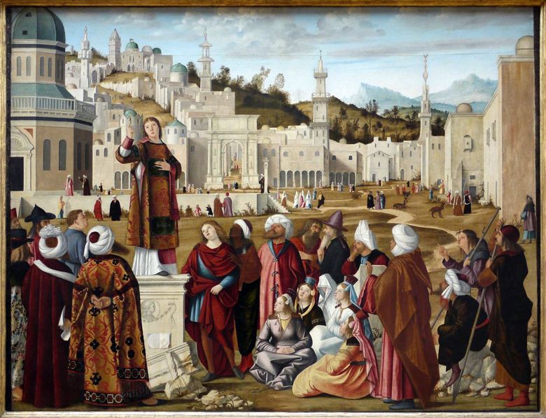 Saint Stephen prêchant   Vittore Carpaccio