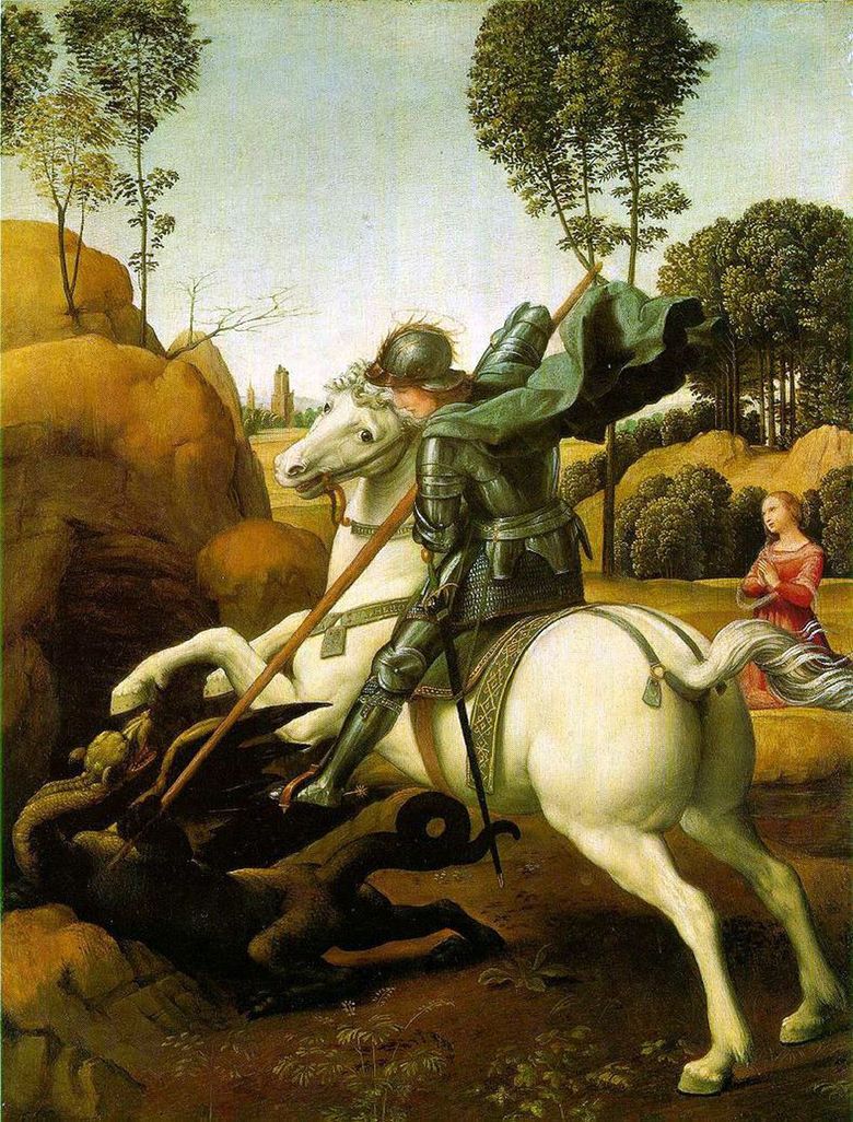 Bataille de Saint Georges avec le dragon   Raphael Santi
