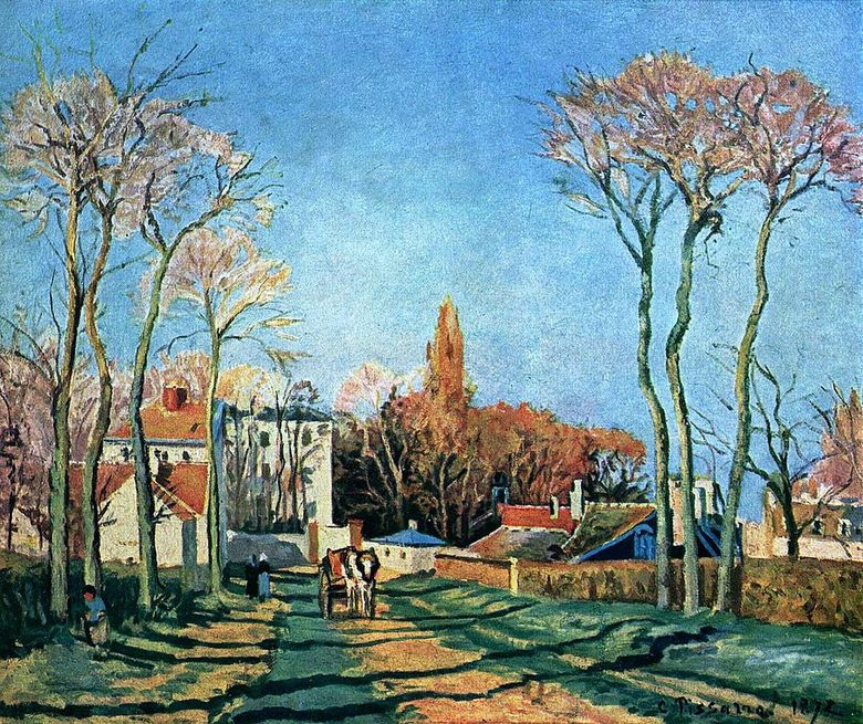 Entrée du village de Voisin   Camille Pissarro