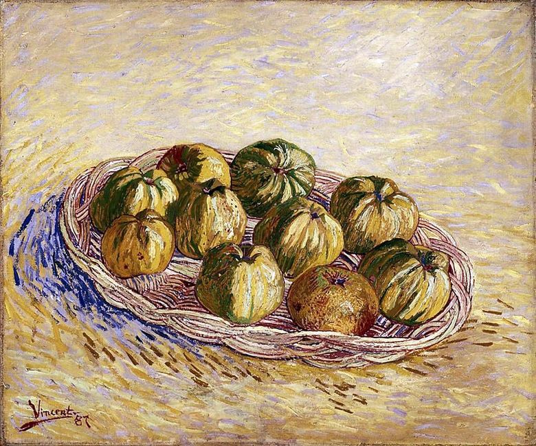 Nature morte avec un panier de pommes   Vincent Van Gogh