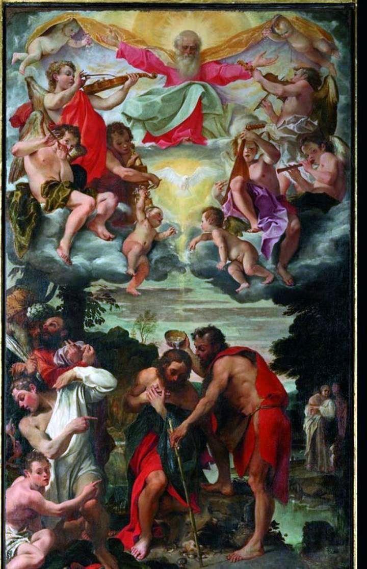 Le baptême du Christ   Annibale Carracci