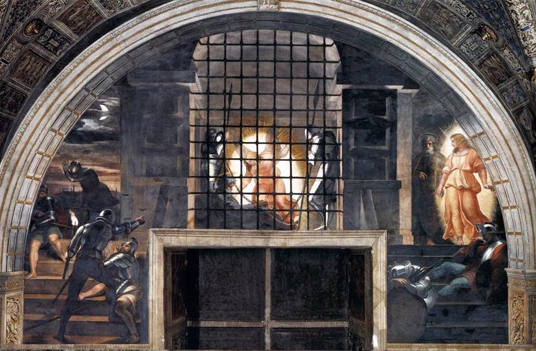 Lexaltation de saint Pierre apôtre de prison   Rafael Santi