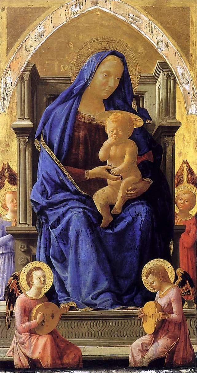 Vierge à lenfant avec des anges   Tommaso di Giovanni Masaccio