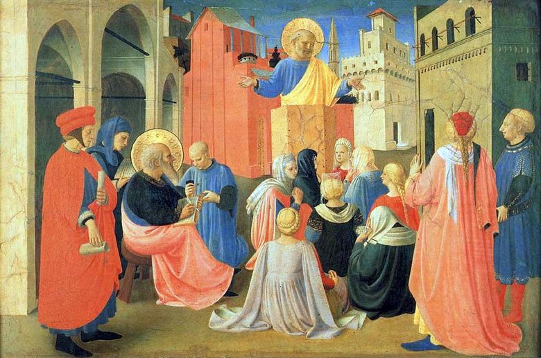 Saint Pierre dictant lÉvangile à Saint Marc   Fra Beato Angelico