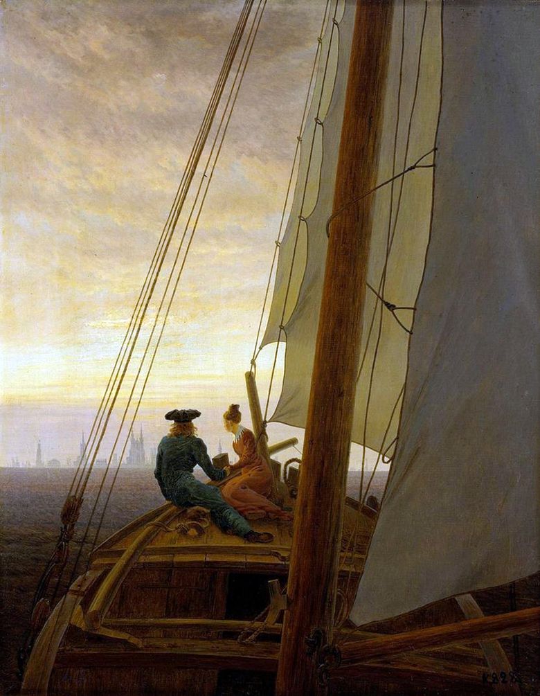 Sur un voilier   Caspar David Friedrich
