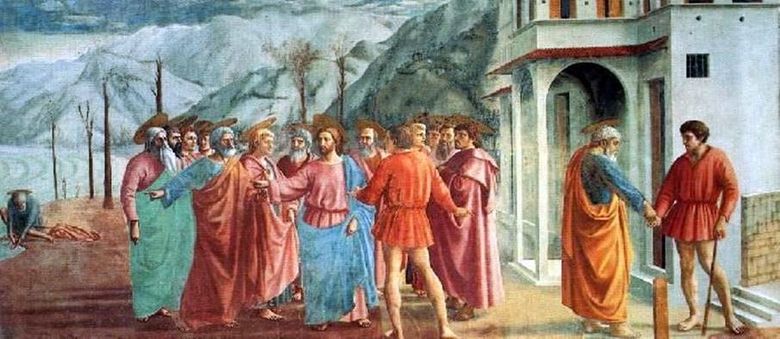 Miracle avec un statier (paiement de la taxe)   Masaccio