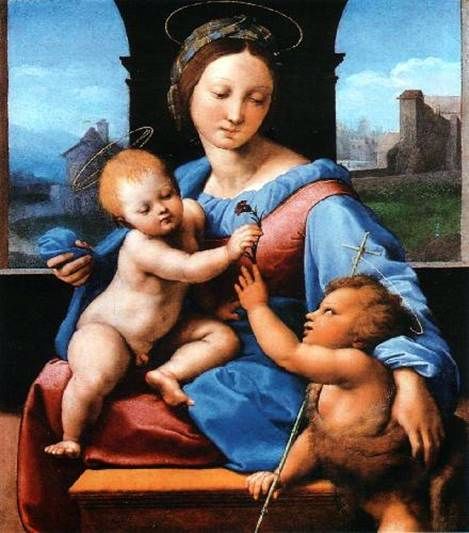 Vierge à lenfant avec le petit Jean Baptiste   Rafael Santi