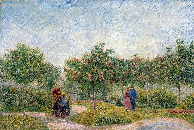 Couples dans le parc dArganson à Agnere   Vincent van Gogh