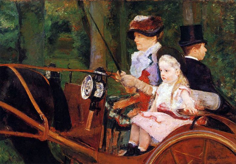 Mère et bébé dans un chariot   Mary Cassatt