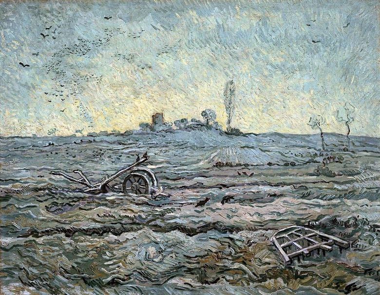 Charrue et herse (par Mill)   Vincent Van Gogh