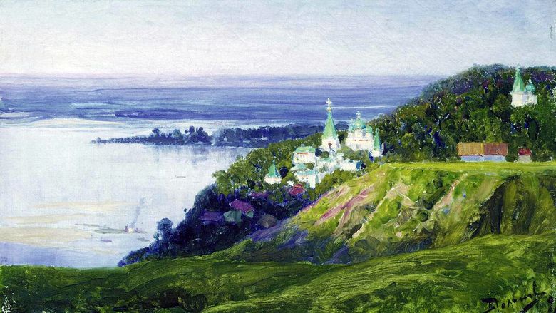 Monastère sur la rivière   Vasily Polenov