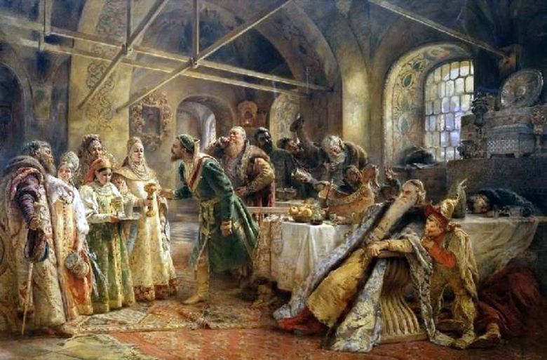 Kissing Rite (Fête de Boyar Morozov)   Konstantin Makovsky