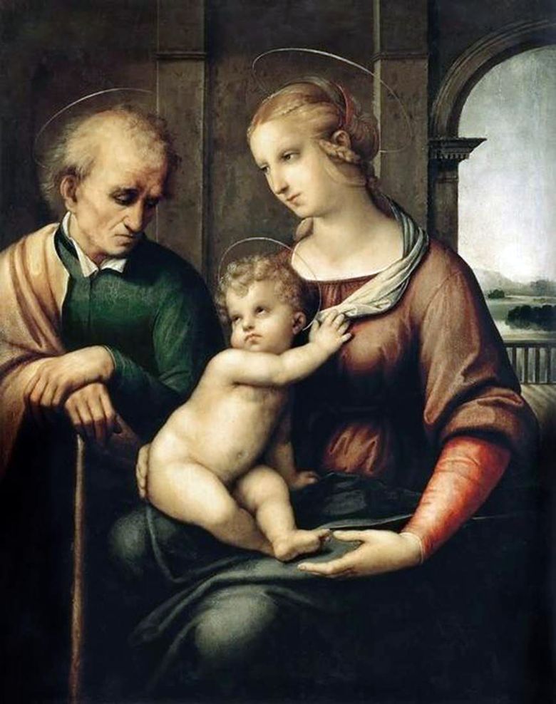 Sainte Famille ou Madone avec un Joseph sans barbe   Rafael Santi