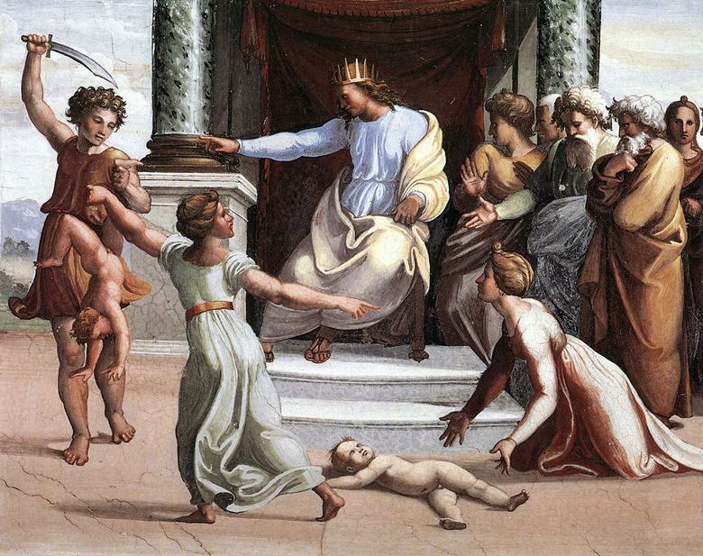 La Cour de Salomon (fresque)   Rafael Santi