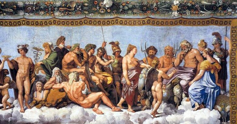 Le triomphe de Psyché sur lOlympe (fresque)   Rafael Santi