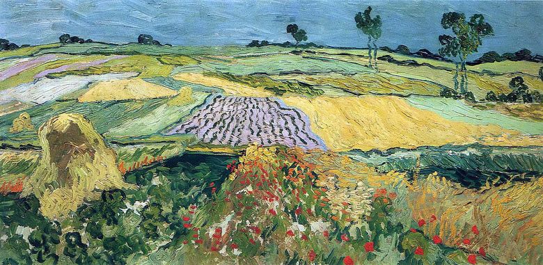 Champs de blé, sur plaine   Vincent Van Gogh