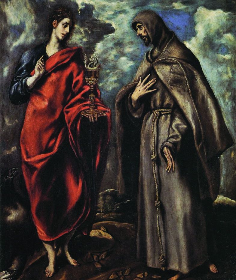 Saint Jean lÉvangéliste et Saint François dAssise   El Greco