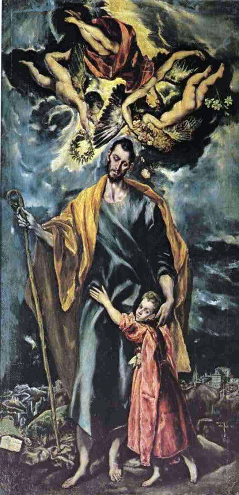 Saint Joseph avec le jeune Christ   El Greco