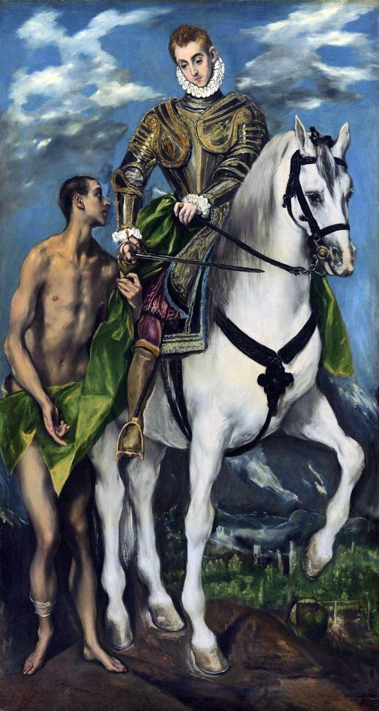 Saint Martin et le pauvre   El Greco