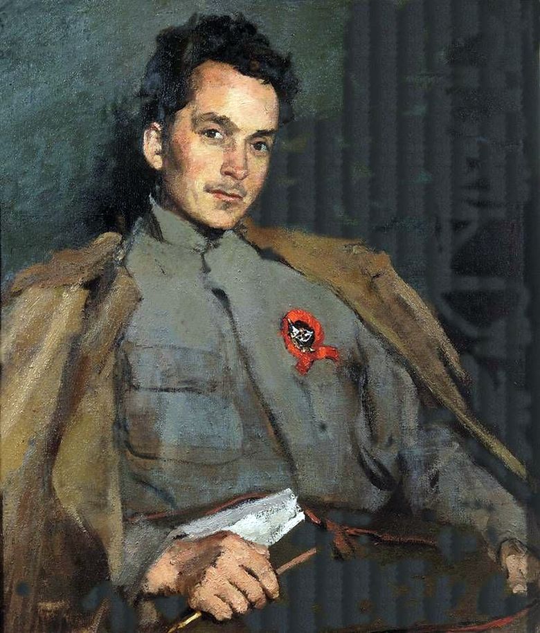 Portrait de lécrivain D. A. Furmanov   Sergey Malyutin