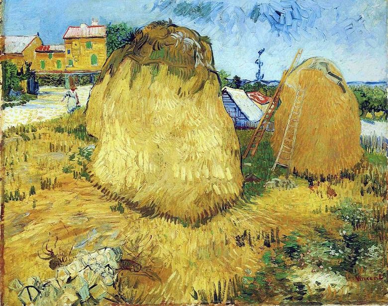 Meules de foin en Provence   Vincent Van Gogh