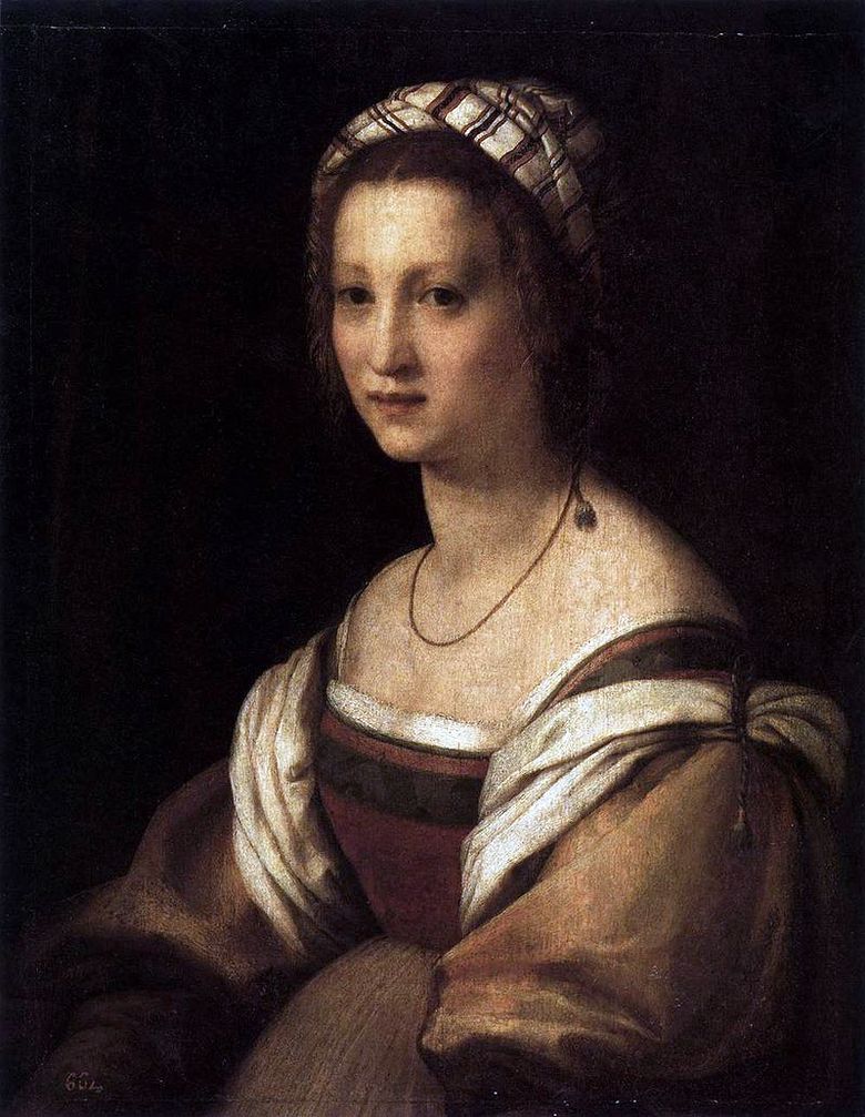 Portrait de la femme de lartiste.   Andrea del Sarto