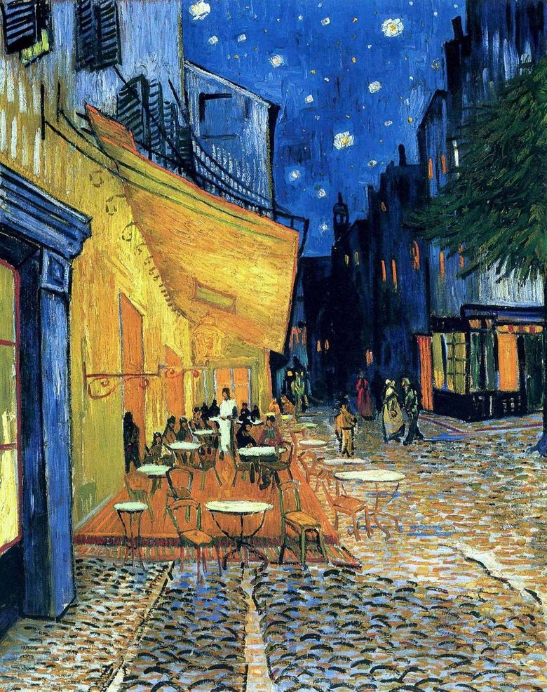 Terrasse de café sur la place du Forum à Arles, la nuit   Vincent Van Gogh