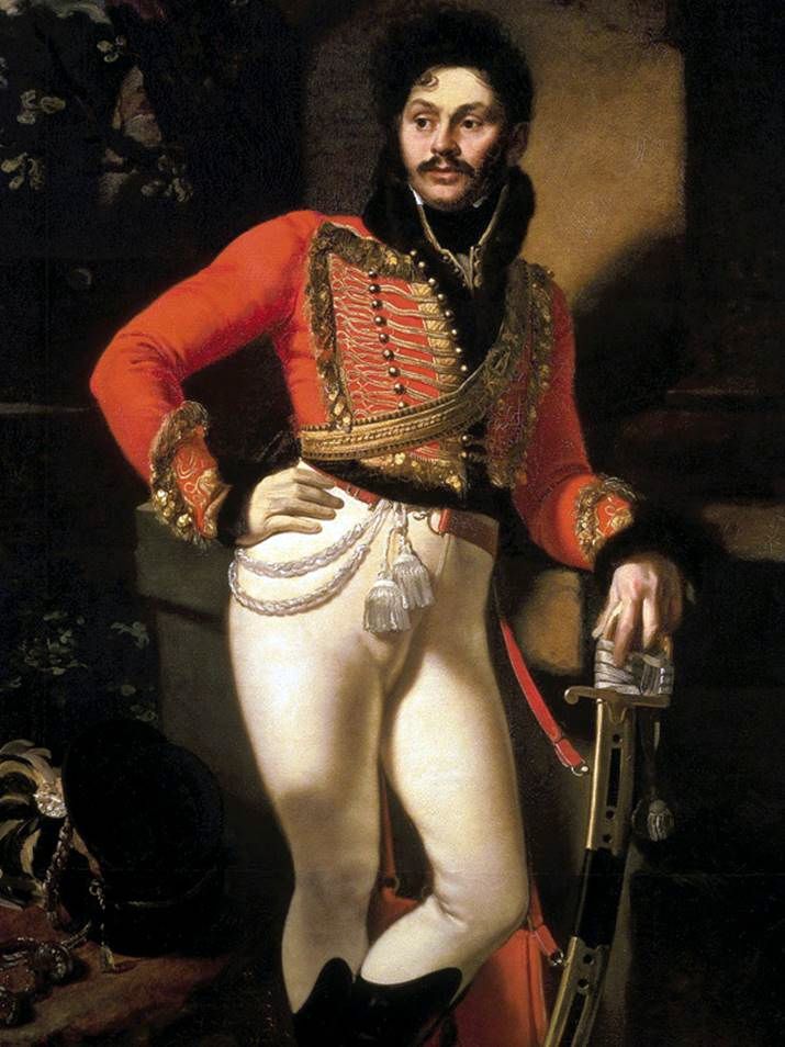 Portrait dun hussard Davydov   Orest Kiprensky