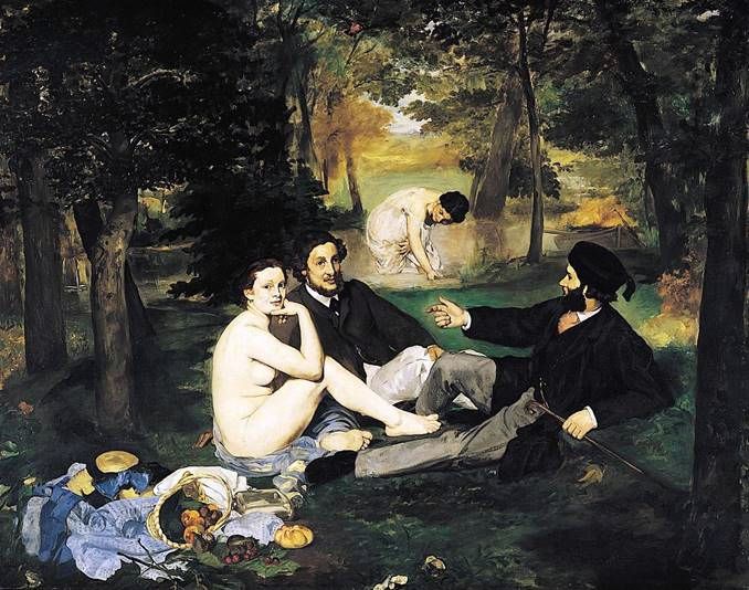 Petit déjeuner sur lherbe   Edouard Manet