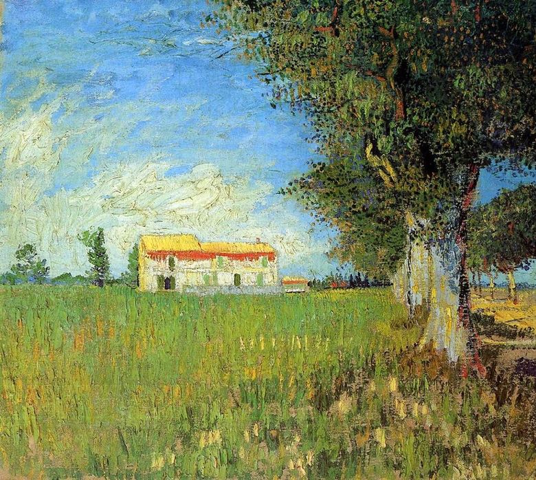 Ferme sur un champ de blé   Vincent Van Gogh