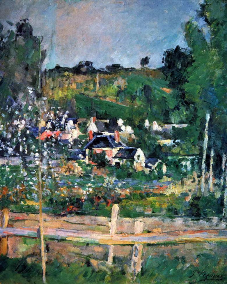 Vue dAuvers sur Oise. Clôture   Paul Cezanne