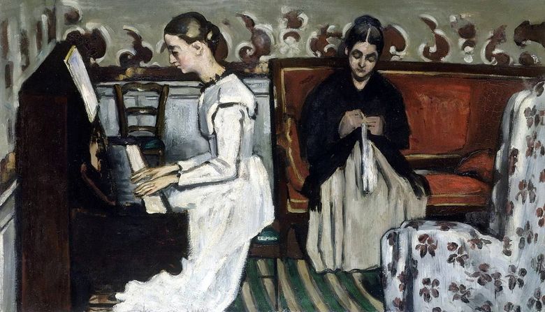 Fille au piano (Ouverture à Tannhäuser)   Paul Cezanne