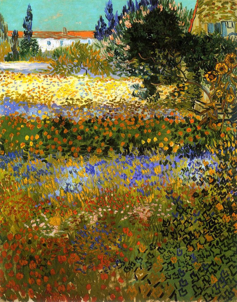 Jardin fleuri   Vincent Van Gogh