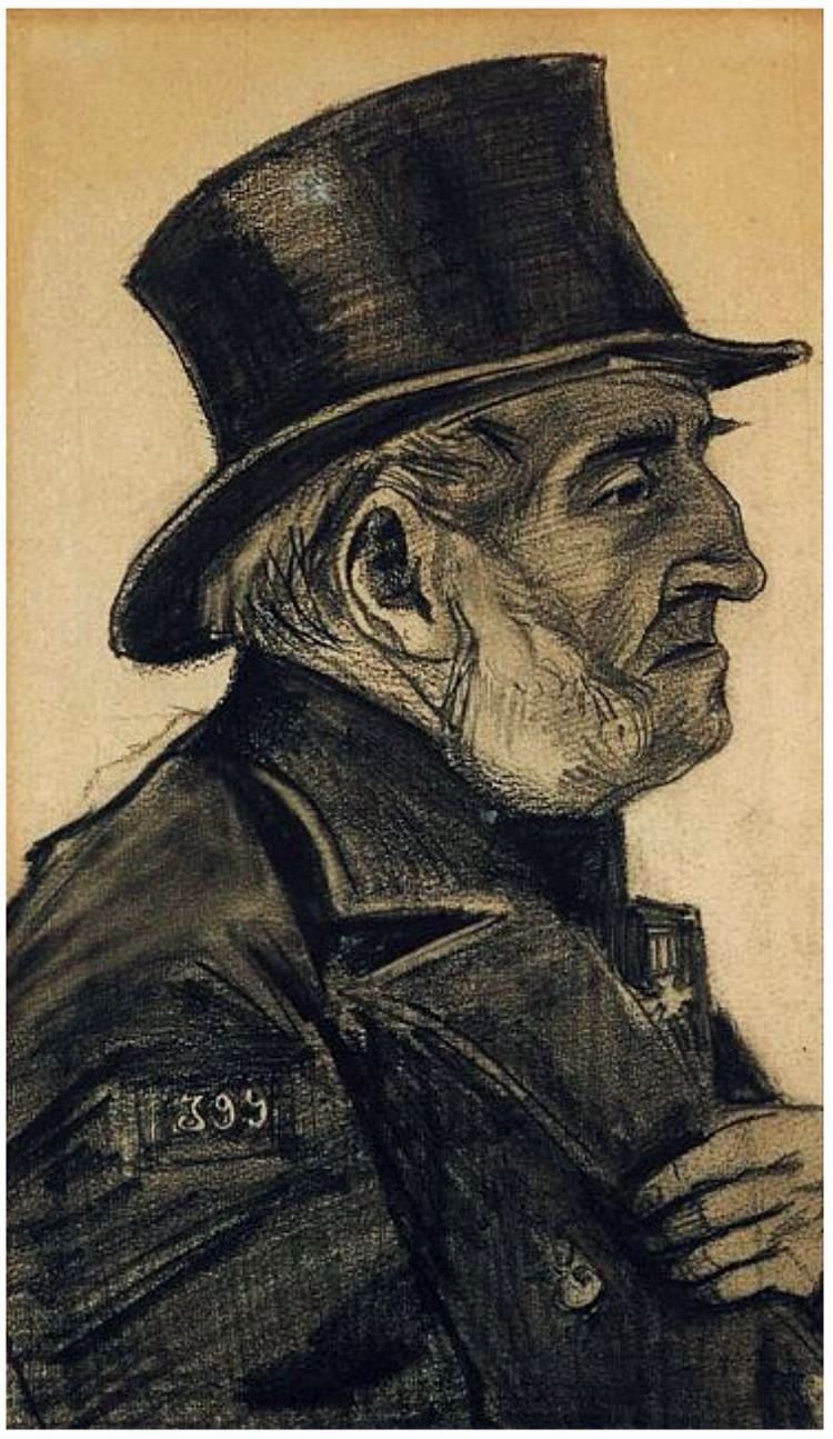 Lhomme du refuge, dans le chapeau haut de forme   Vincent Van Gogh