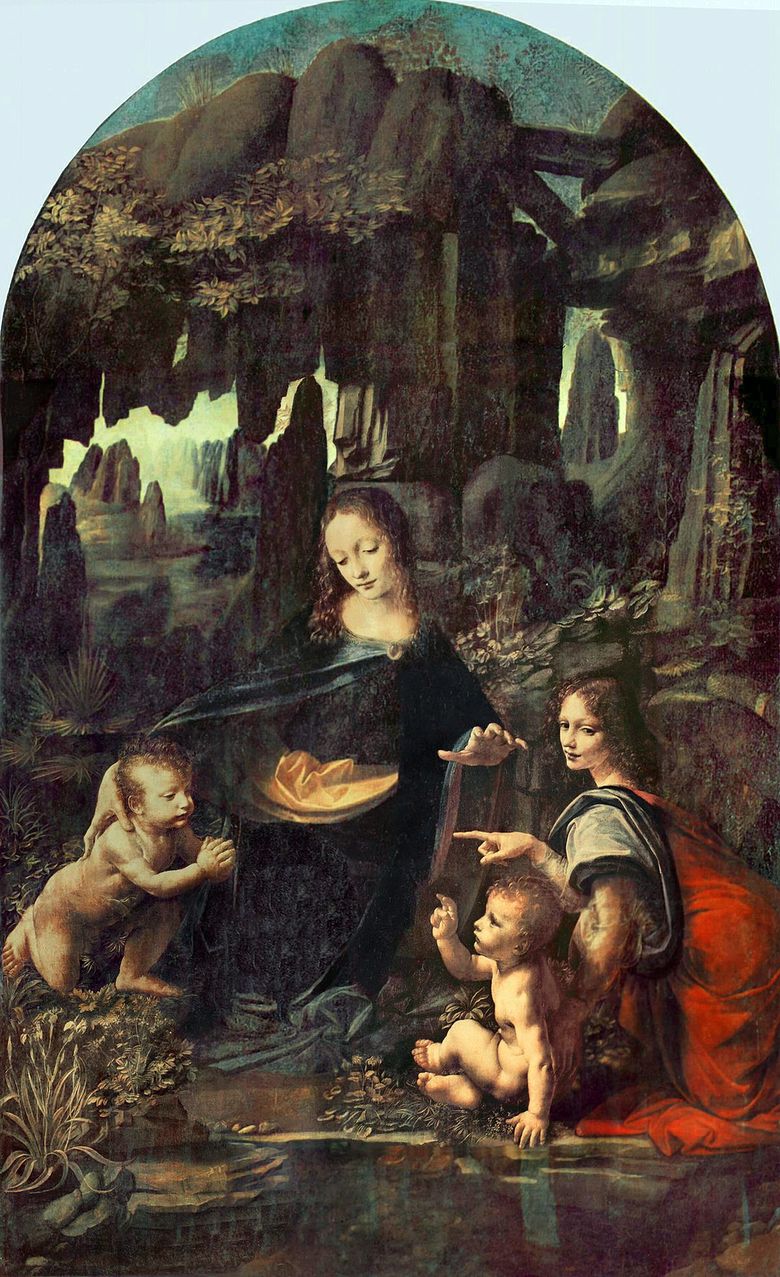 Madonna dans les rochers (Madonna dans la grotte)   Leonardo Da Vinci