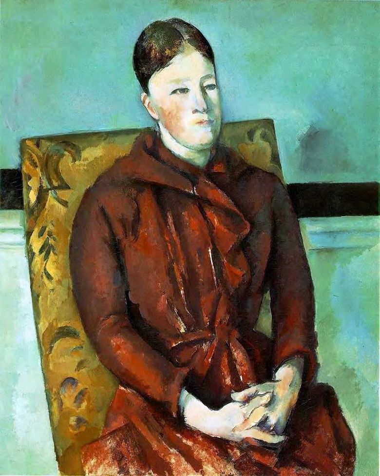 Femme dartiste dans un fauteuil jaune   Paul Cezanne